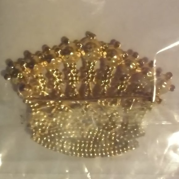 TBN Collectable Pin Brooch In Original Package Never Worn Gold 23 Stones 2" x 1" - Picture 3 of 3